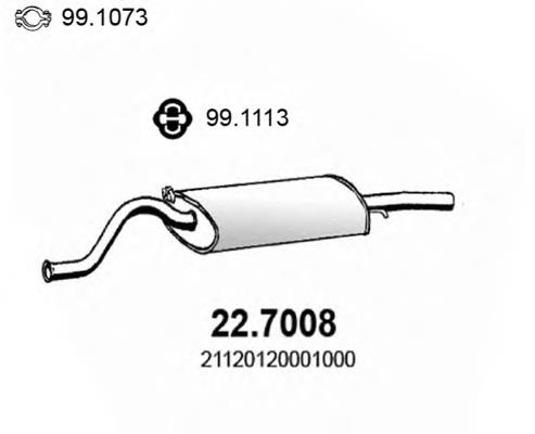 260615 Bosal silenciador, parte traseira