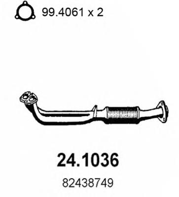 82438749 Fiat/Alfa/Lancia tubo de admissão dianteiro (calças do silenciador)