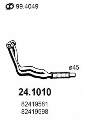 Tubo de admissão dianteiro (calças) do silenciador para Lancia Prisma (831AB0)