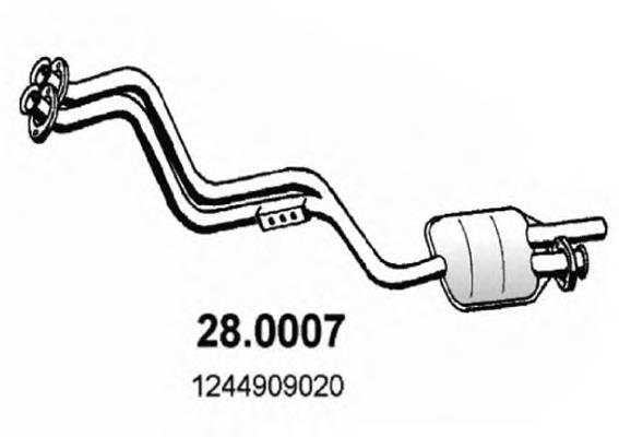 Tubo de admissão dianteiro (calças) do silenciador 280007 Asso