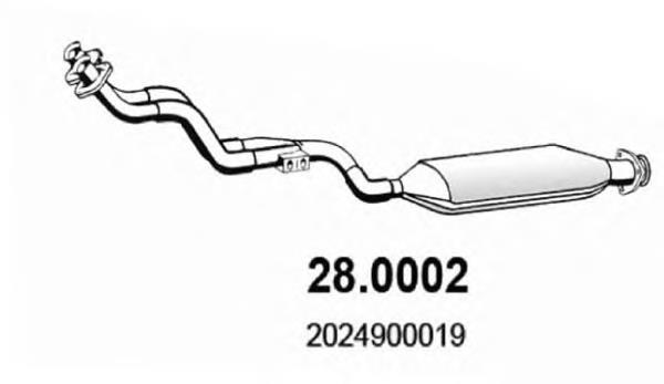 Tubo de admissão dianteiro (calças) do silenciador 280002 Asso