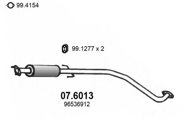 07.6013 Asso silenciador, parte central