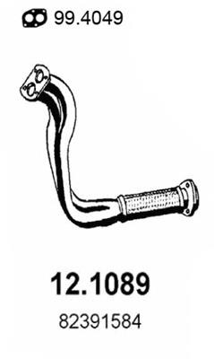 Tubo de admissão dianteiro (calças) do silenciador para Fiat Croma (154)