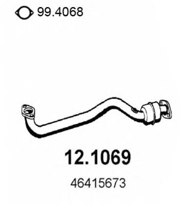 0046415673 Fiat/Alfa/Lancia tubo de admissão dianteiro (calças do silenciador)