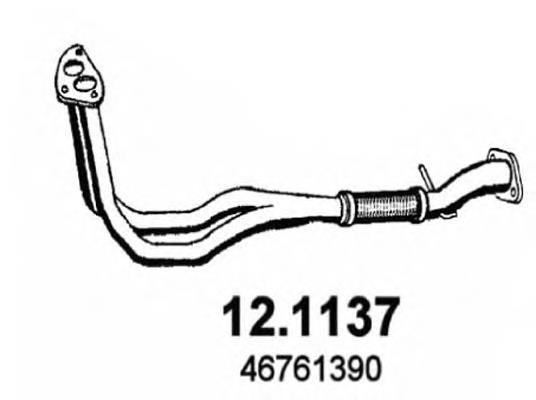 Tubo de admissão dianteiro (calças) do silenciador 121137 Asso