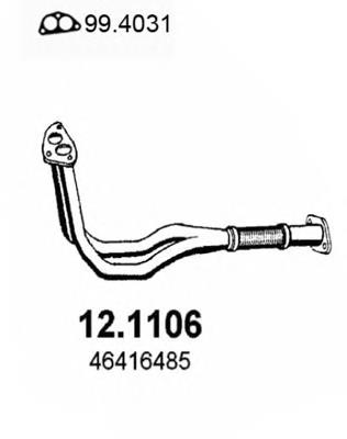 46416485 Fiat/Alfa/Lancia tubo de admissão dianteiro (calças do silenciador)