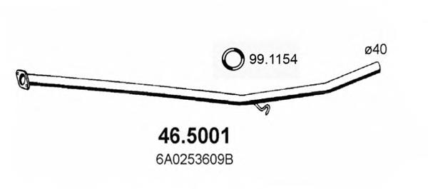 46.5001 Asso silenciador, parte traseira