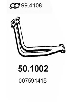 50.1002 Asso tubo de admissão dianteiro (calças do silenciador)