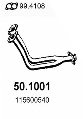 Tubo de admissão dianteiro (calças) do silenciador 501001 Asso