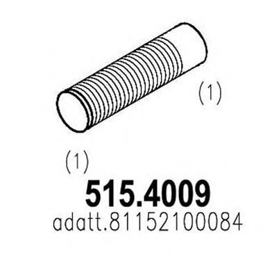 Ondulação do silenciador 5154009 Asso