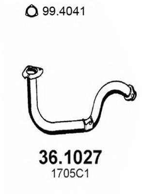 36.1027 Asso tubo de admissão dianteiro (calças do silenciador)