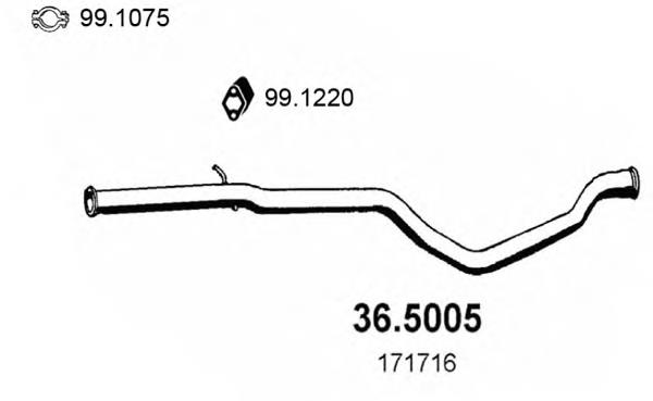 36.5005 Asso silenciador, parte central