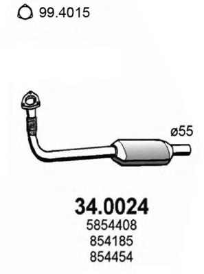 Convertidor - catalisador 340024 Asso