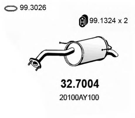 Глушитель, задняя часть 327004 Asso