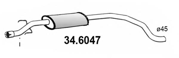 Silenciador, parte dianteira 13263398 Peugeot/Citroen