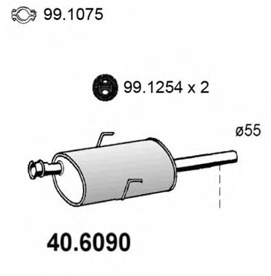 40.6090 Asso silenciador, parte central