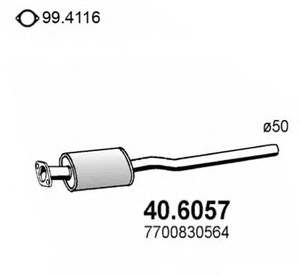 40.6057 Asso silenciador, parte central