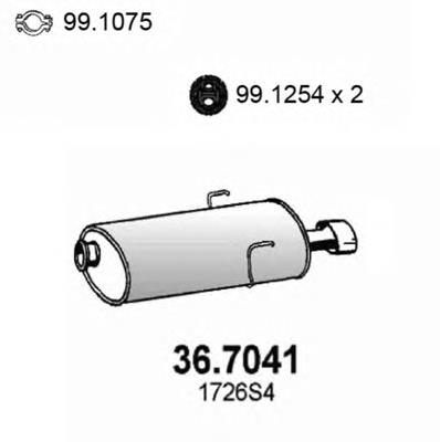 36.7041 Asso silenciador, parte traseira