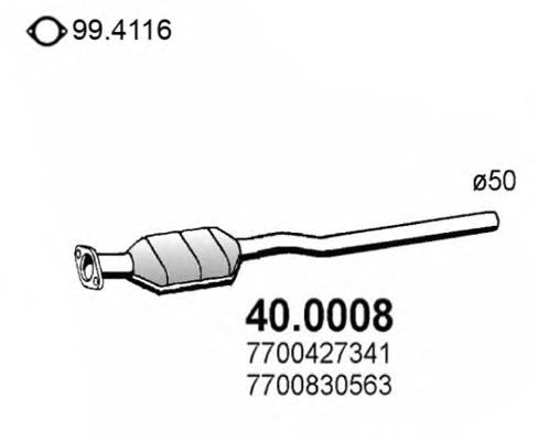 40.0008 Asso silenciador, parte central