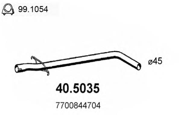 Silenciador, parte central 405035 Asso