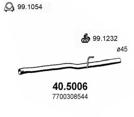 40.5006 Asso silenciador, parte central