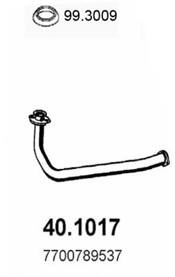 Tubo de admissão dianteiro (calças) do silenciador 401017 Asso