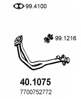 Tubo de admissão dianteiro (calças) do silenciador para Renault 25 (B29)