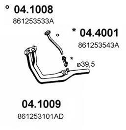 Tubo de admissão dianteiro (calças) do silenciador para Volkswagen Jetta (16)