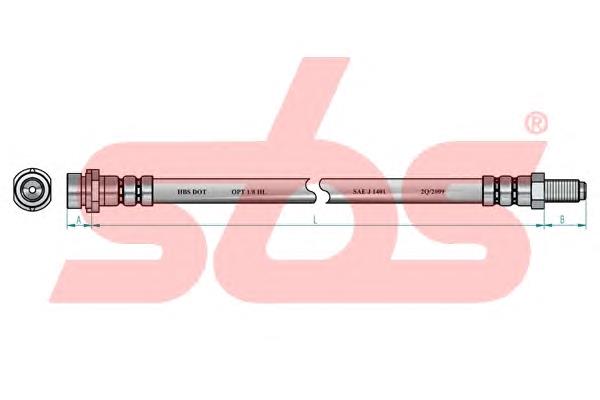 Тормозной шланг задний SBS 13308525124 цена, от 5.90 USD