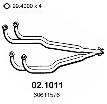 Tubo de admissão dianteiro (calças) do silenciador para Alfa Romeo 145 (930)