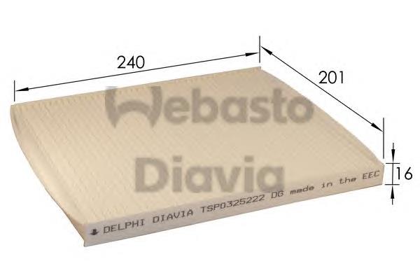 82D0325222A Webasto filtro de salão