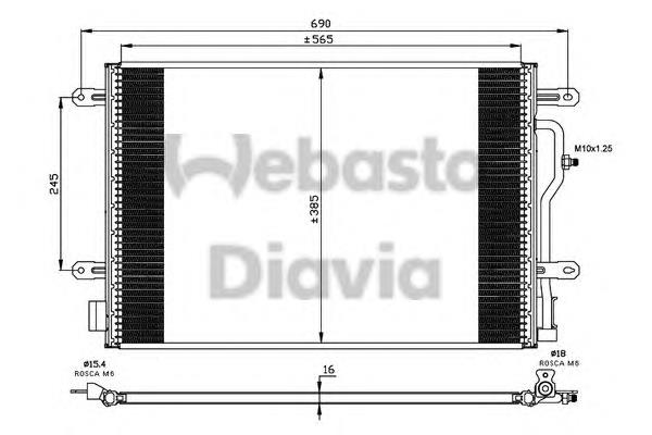 82D0225505A Webasto radiador de aparelho de ar condicionado