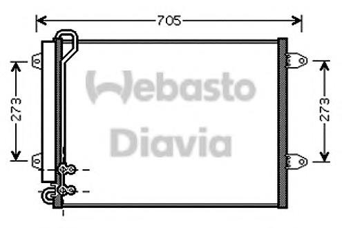 82D0225573A Webasto radiador de aparelho de ar condicionado