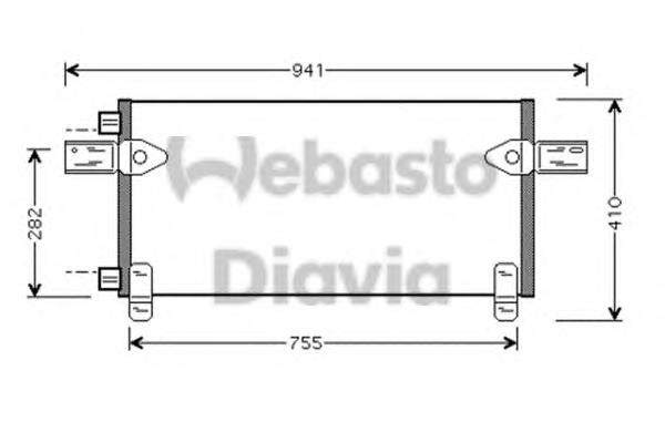 82D0225575A Webasto radiador de aparelho de ar condicionado