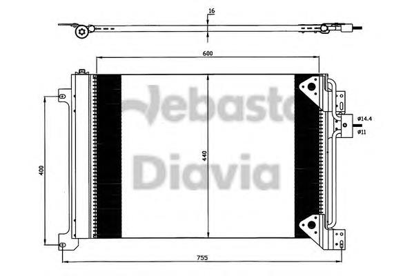 82D0226254MA Webasto radiador de aparelho de ar condicionado