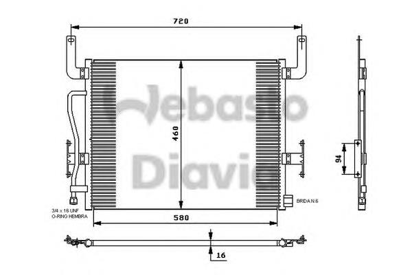 82D0226239MA Webasto radiador de aparelho de ar condicionado