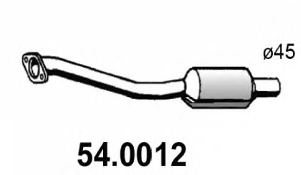 540012 Asso Глушитель, передняя часть