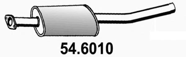 Silenciador, parte central 546010 Asso