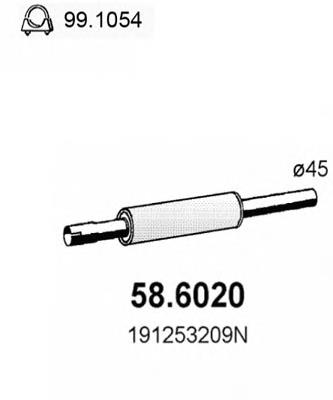 Suporte do freio dianteiro direito 586020 Asso