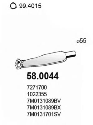 Convertidor - catalisador 580044 Asso