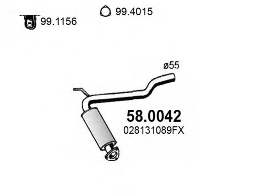 Convertidor - catalisador 580042 Asso