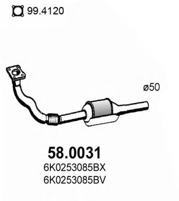 Convertidor - catalisador 580031 Asso