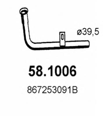 58.1006 Asso tubo de admissão dianteiro (calças do silenciador)