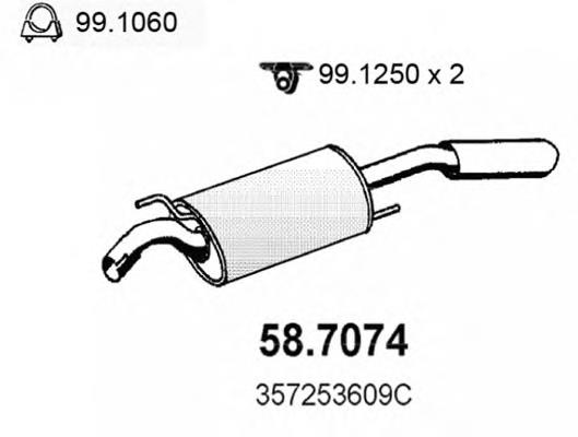 FP 9537 G31 FPS silenciador, parte traseira