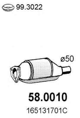 Convertidor - catalisador 580010 Asso