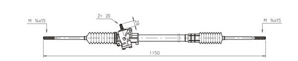 3290968 Volvo cremalheira da direção