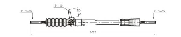 7701463917 Renault (RVI) cremalheira da direção