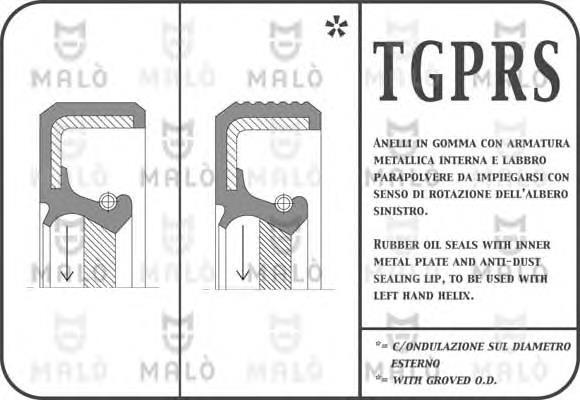 Vedação traseira de cambota de motor 9031170120 Toyota