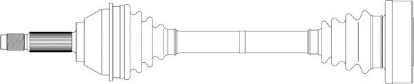 Semieixo (acionador) dianteiro para Fiat Regata (138)