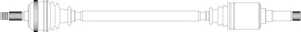 Полуось (привод) передняя правая CI3238 General Ricambi